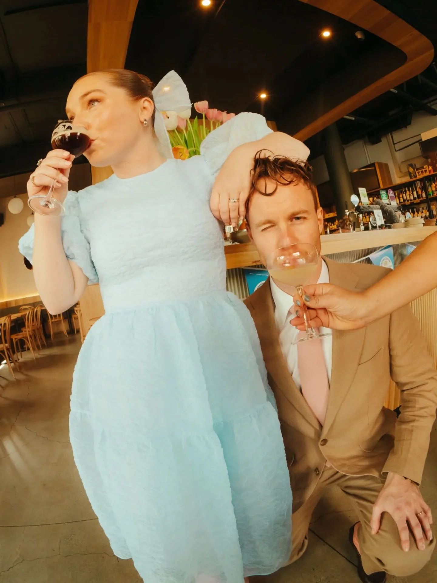 Henry &amp; Beth ⚡️🥂 and their cool group of great mates who weren't bridesmaids or groomsman, but still the wedding party of their dreams.
They all got ready, hung out at home, travelled to the venue together and had their photos taken throughout. 