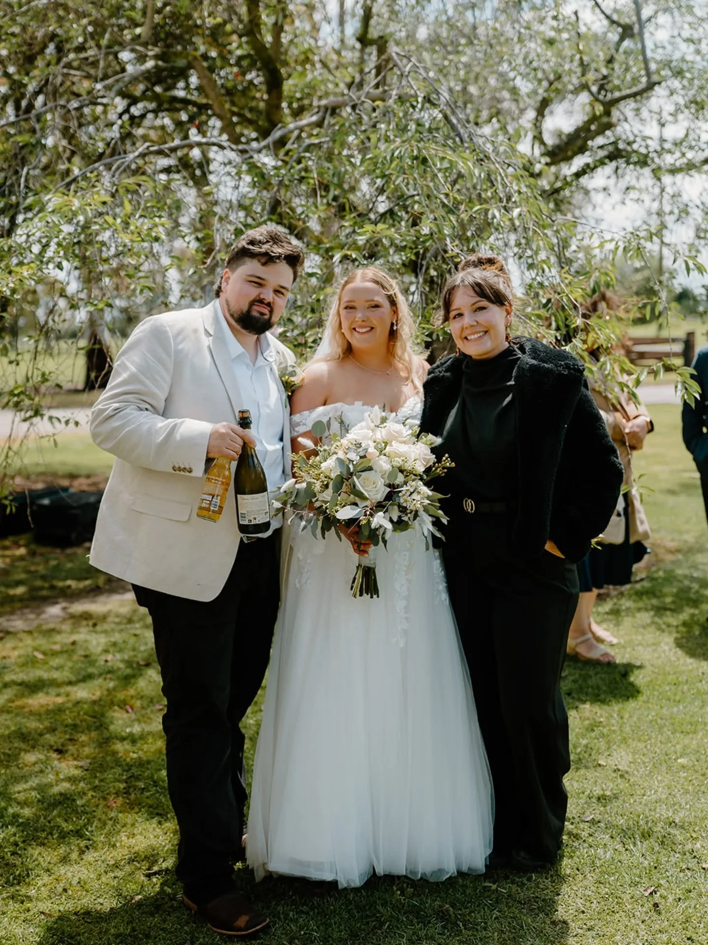 Rain, Hail, Shine. Cam and Katie had all three! And it didnt make a difference because we came to celebrate them.
Language is a really cool overcomer of shit weather.
It makes you laugh and makes you feeeeeel regardless of what the sky is doing.

I l