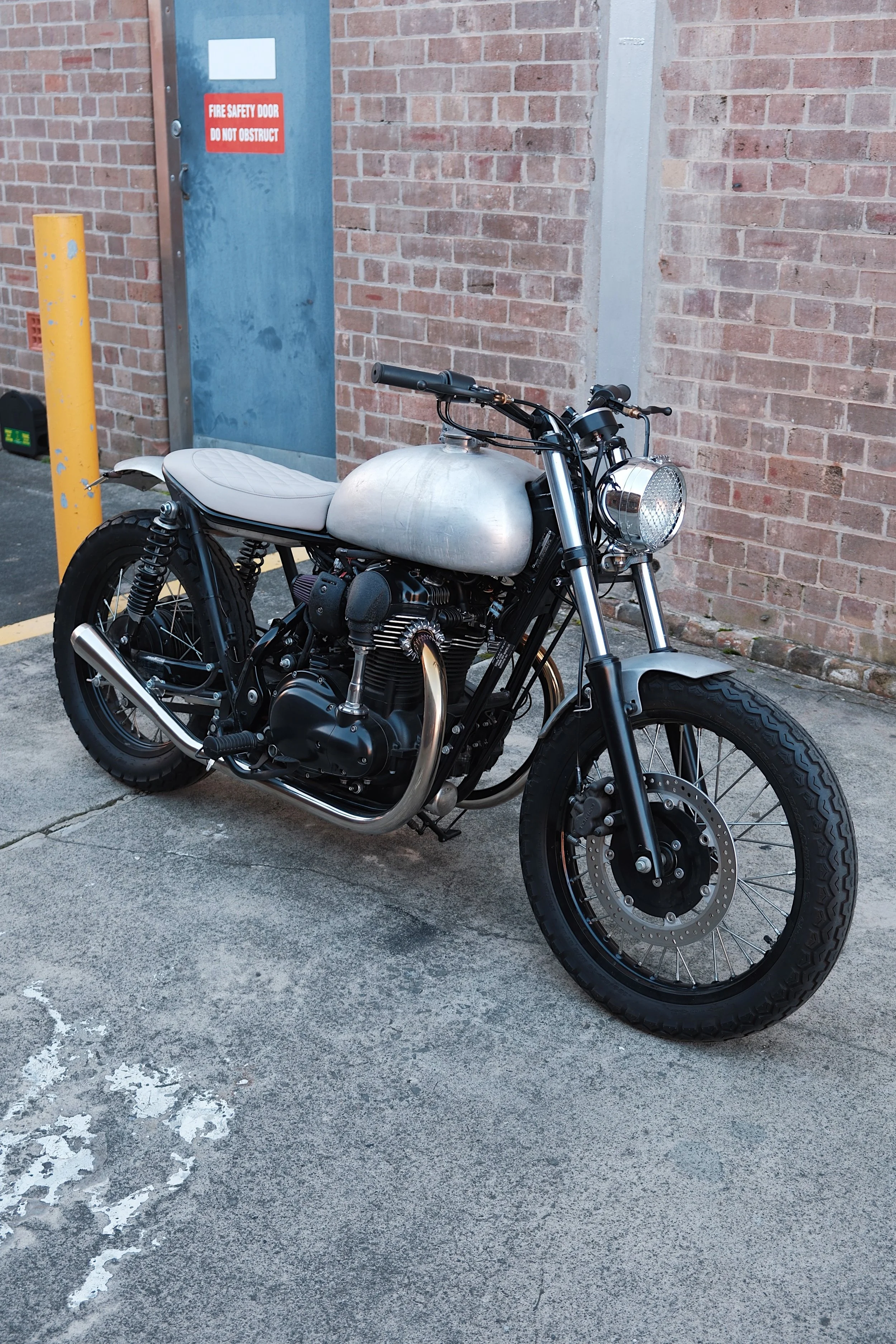 Kawasaki W800 custom build with all the fruit.