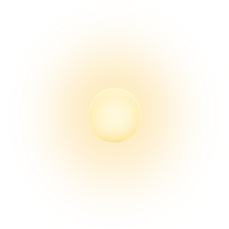 Abstract glowing light with a bright center and radiating concentric circles in shades of yellow and white, with a red background.