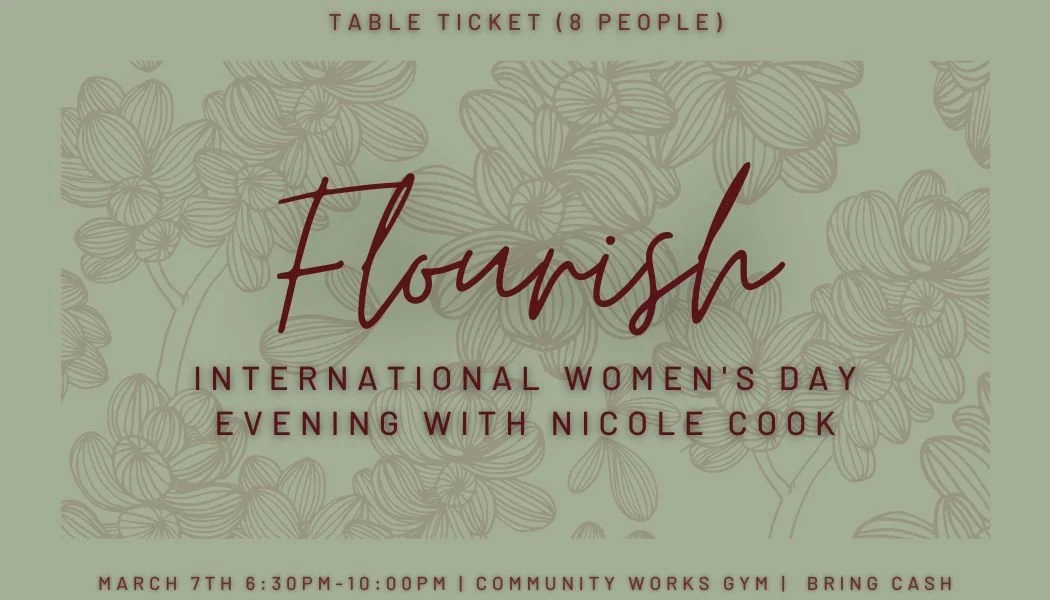 Table: Flourish's International Women's Day Evening with Nicole Cook