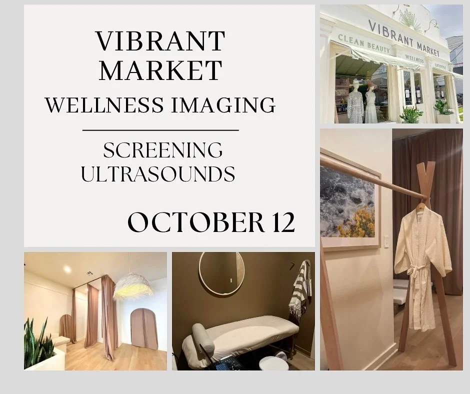 We&rsquo;re back at Vibrant Market October 12! Take a quick step for your health with a preventative screening ultrasound. Easy, affordable, and thorough.
Includes a detailed radiologist report, no order necessary. 🌿
Reserve your time now!

We can&r