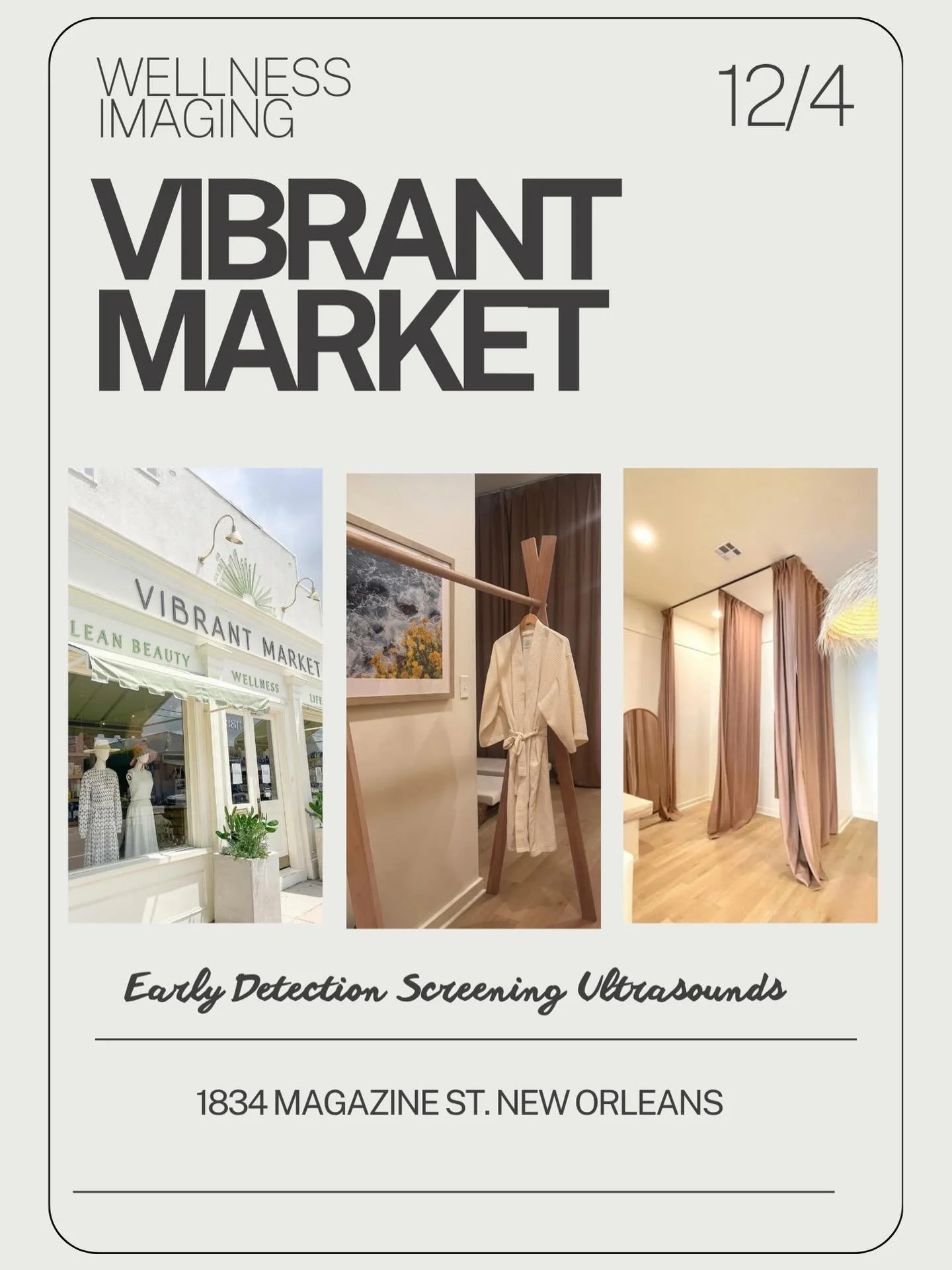 Your health deserves attention today. With early detection and proactive care, you can feel confident, informed, and at peace knowing you&rsquo;re taking care of what&rsquo;s most important, you.

Schedule your screening for December 4 at Vibrant Mar