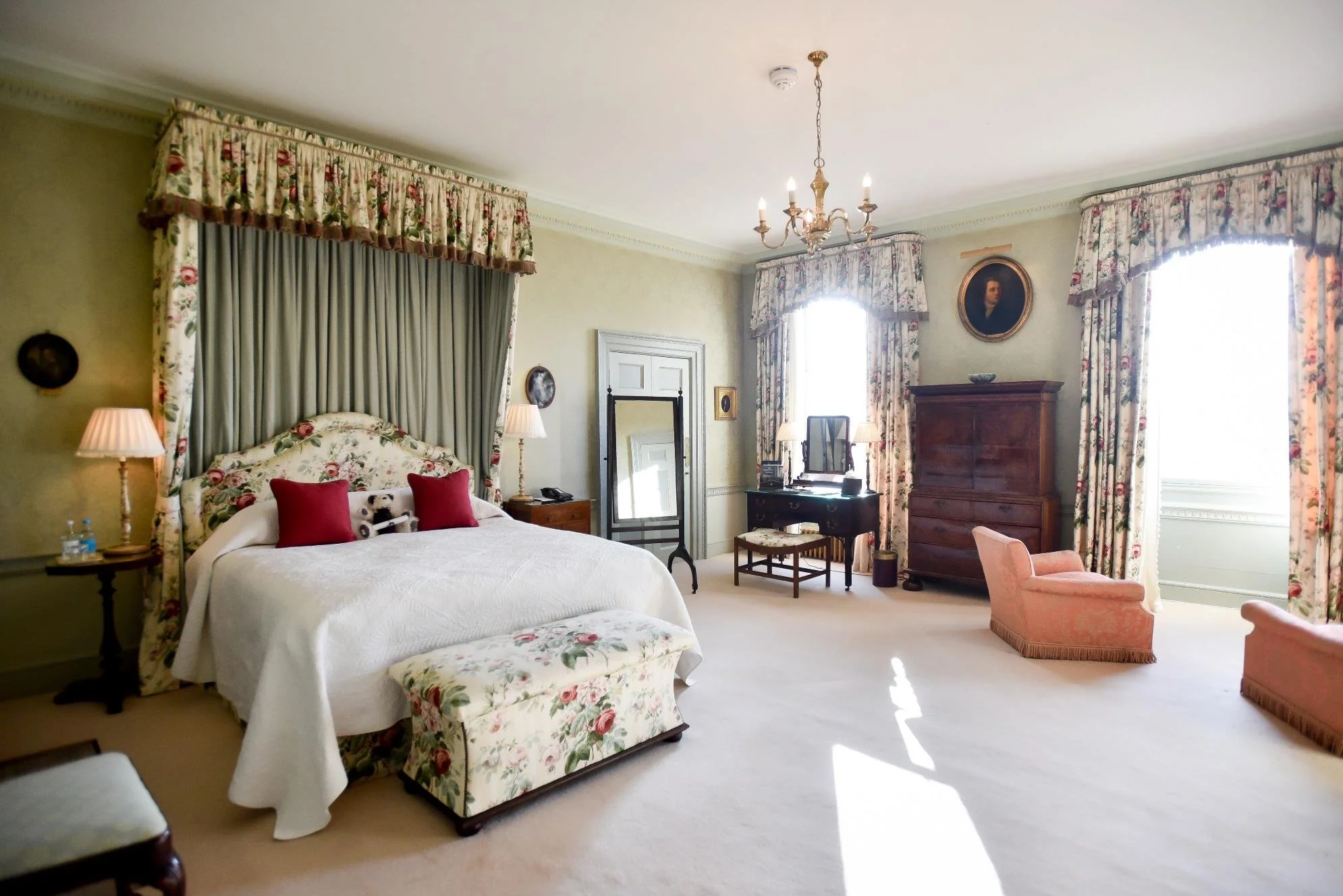 Bedroom with bathtub.