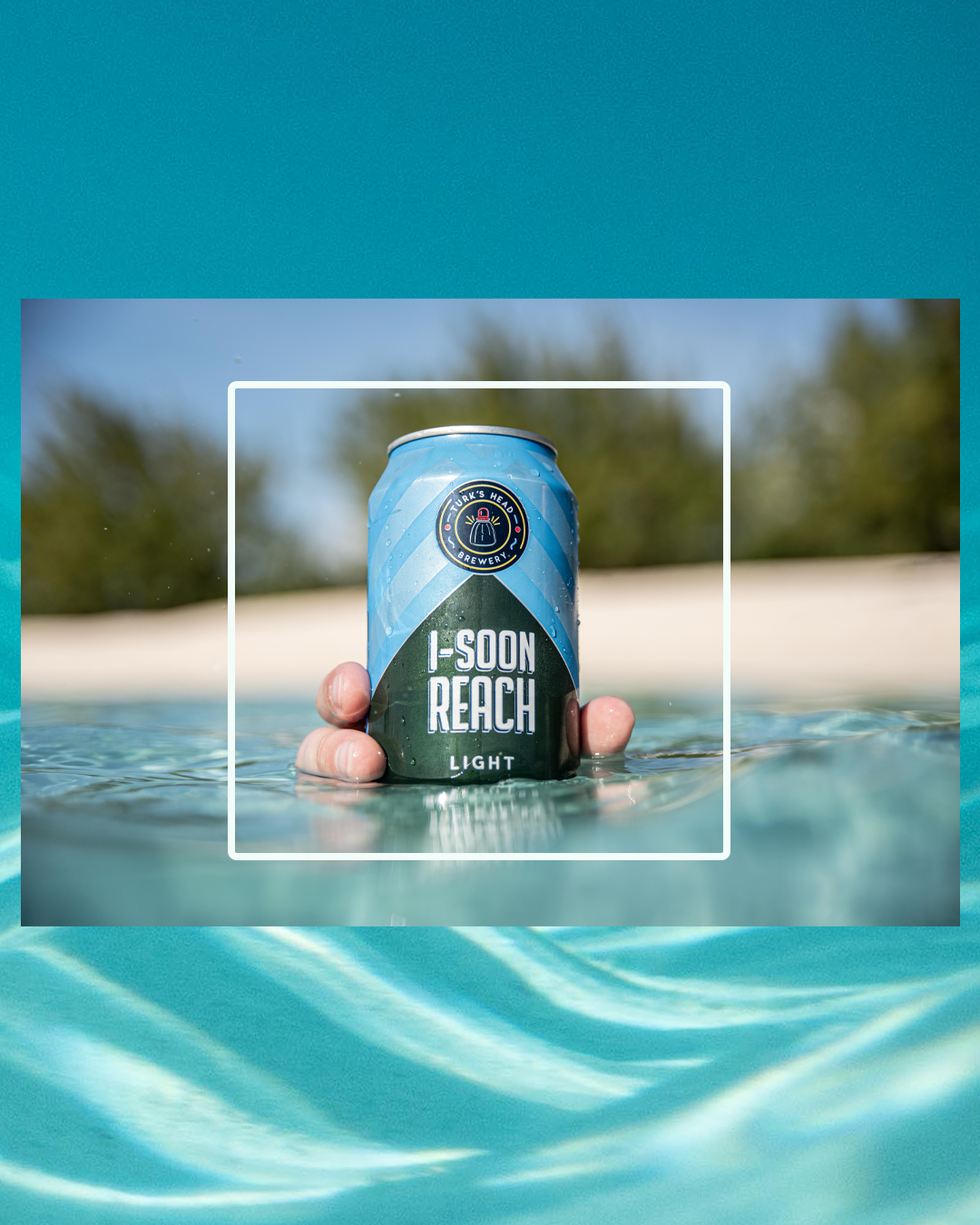 island vibes, drink cold beer, Instagram post