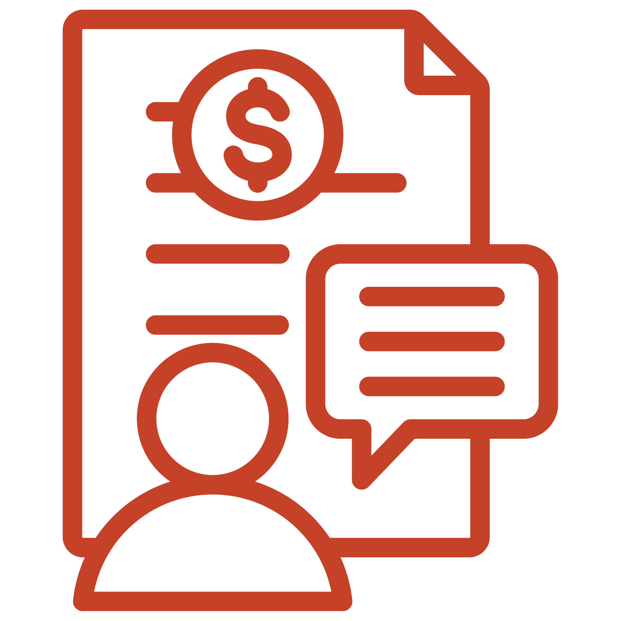 Outline of a laptop with a dollar sign on the screen, indicating financial or monetary focus.