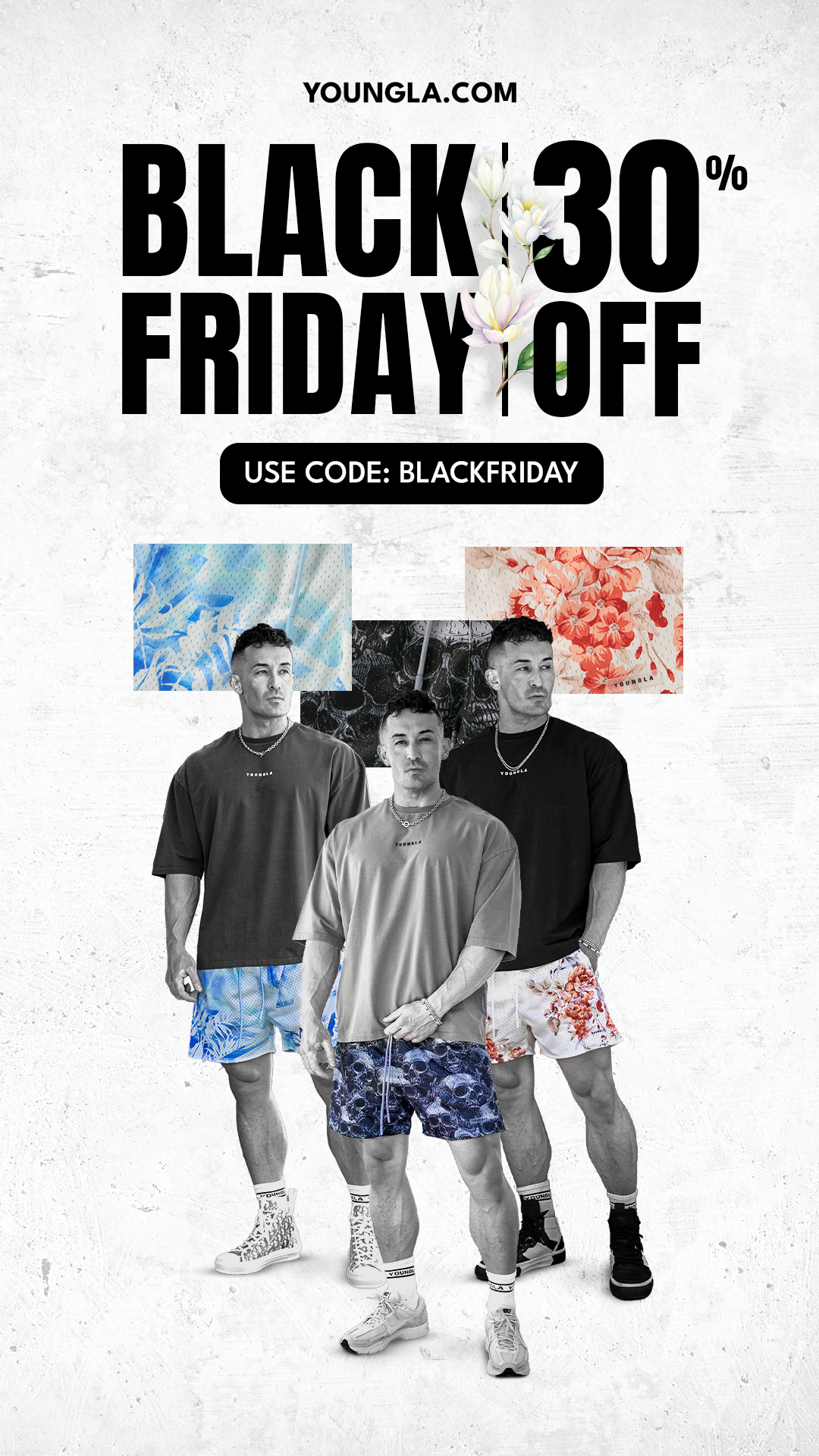 1111 - Skulls & Roses Reversible Shorts.png