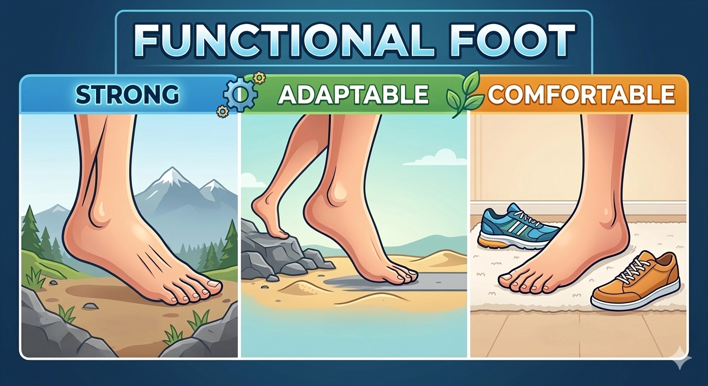 Functional foot is strong, adaptable and comfortable