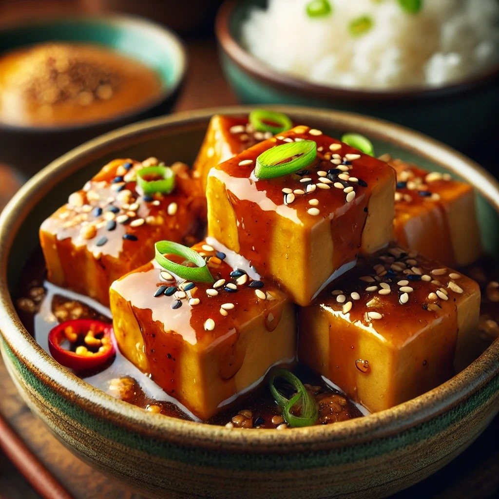 Sweet and Savoury Tofu: Peanut Butter and Maple Glaze