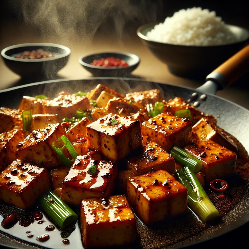 Tofu + Black Pepper + Soy Sauce: Fiery Peppercorn Stir-Fry