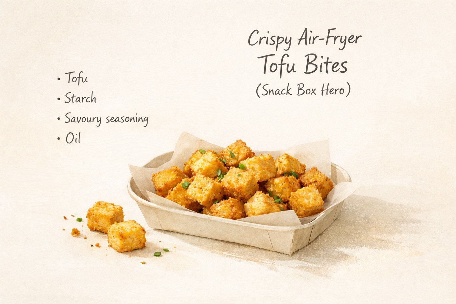 Crispy Air-Fryer Tofu Bites (Snack Box Hero)