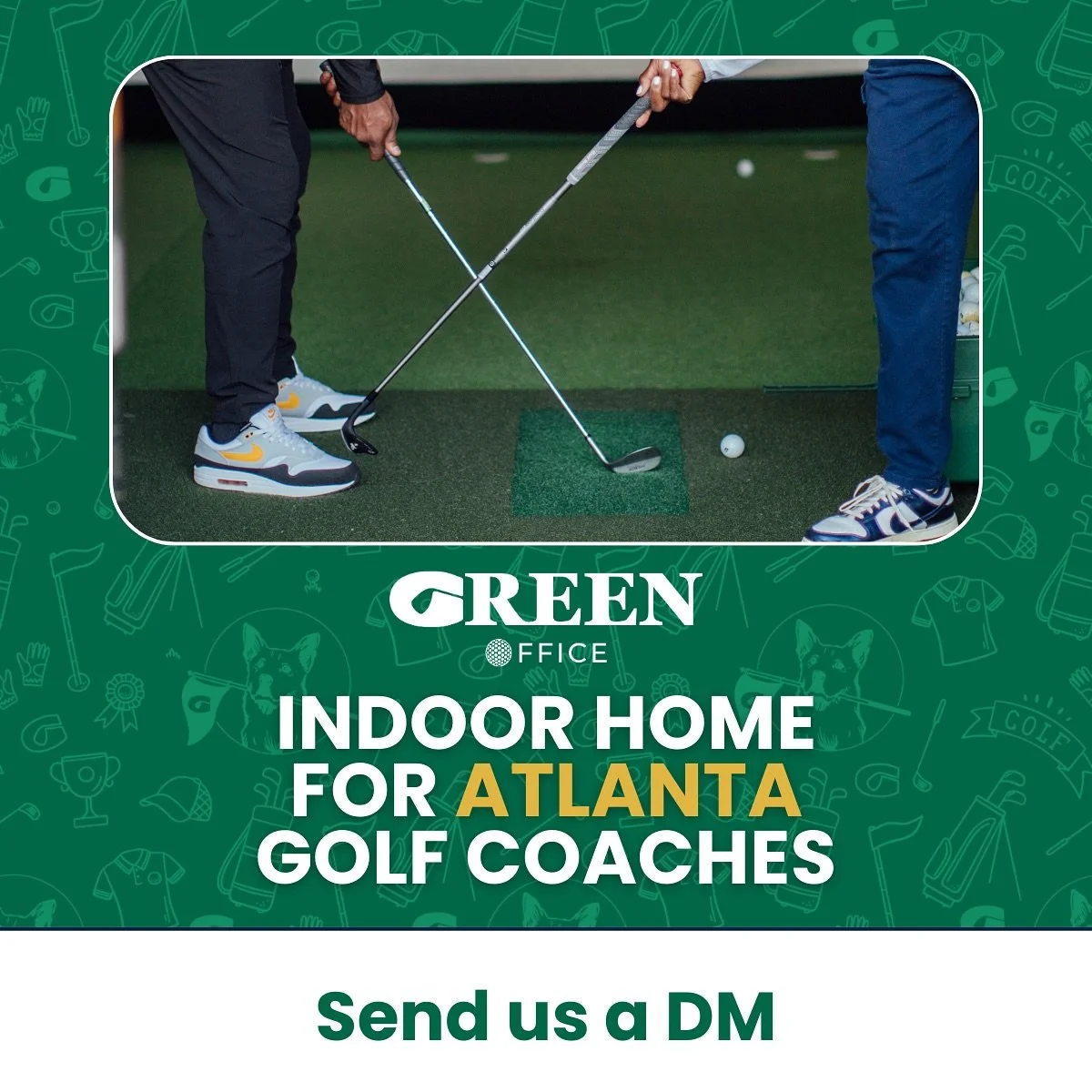 Where you at ATL golf coaches?
We’ve got more demand than we can keep up… a good problem to have, but one that means opportunity for you.
Our indoor studio in Decatur is the perfect home base: rain or shine, year-round. 
Whether you&r