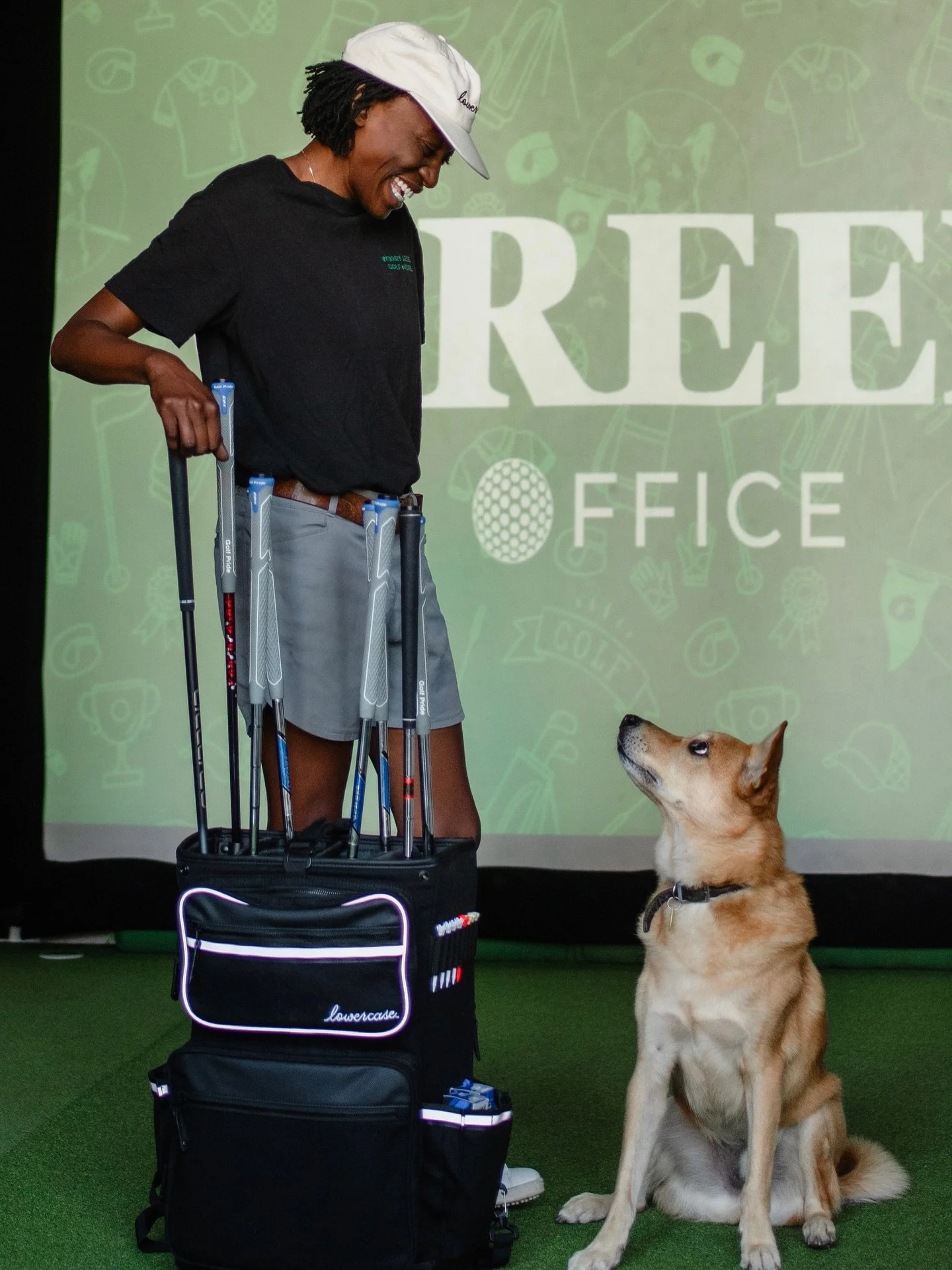 Be the golfer your dog thinks you are.
And carry the golf bag built for the city.
@lowercasebag now available in studio.
#GreenOfficeVibes #GolfForAll #DecaturGA #GolfBag #DecaturGolf
