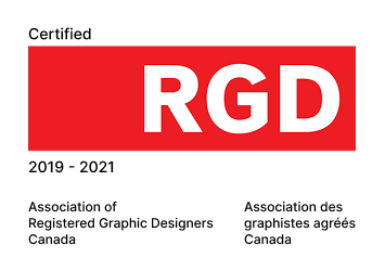 Red and black logo with white text reading RGD.