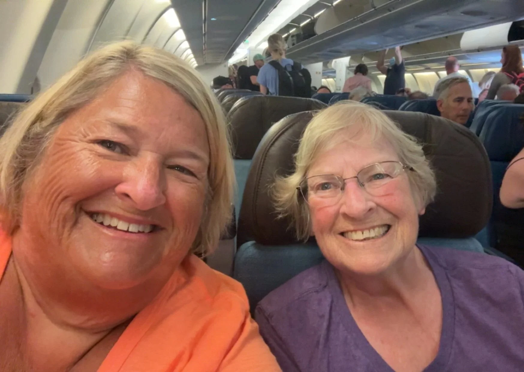 Kristi and mom Jan Ready to Fly