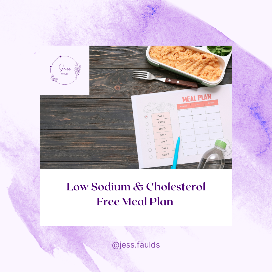 Low Sodium & Cholesterol Free Plant Based Meal Plan