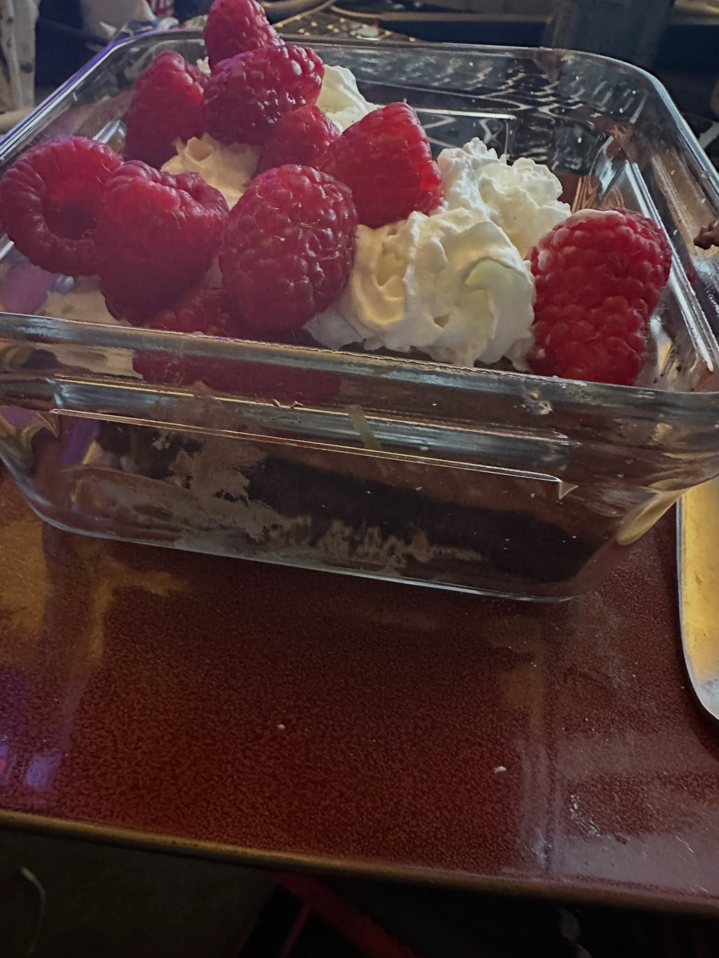Knight made the same dessert from the Vancouver hotel tonight.  I&rsquo;m a lucky lady 😍