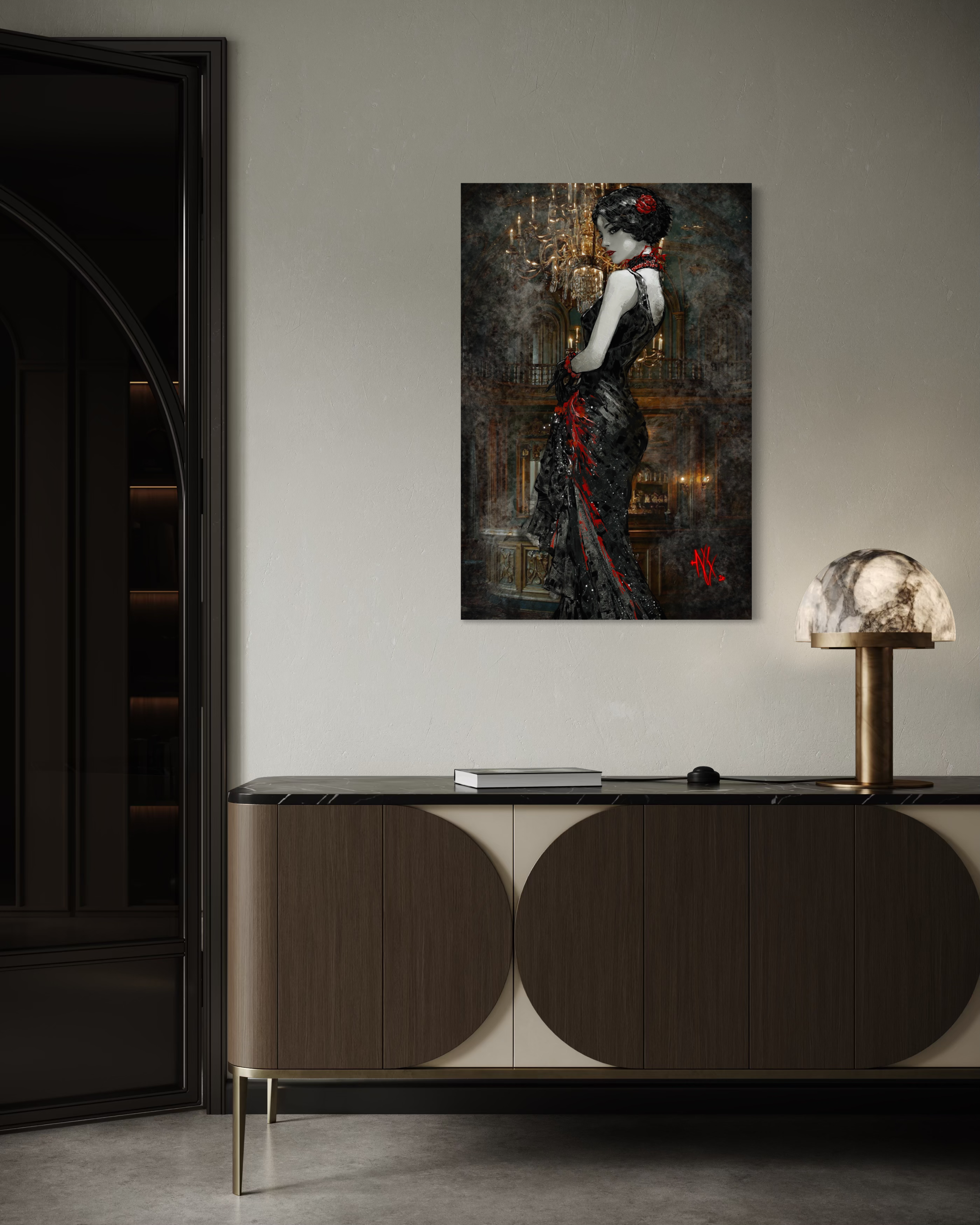 Blood on Black Satin - Canvas Board Medium