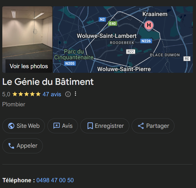 Fiche d'entreprise Le Génie du Batiment