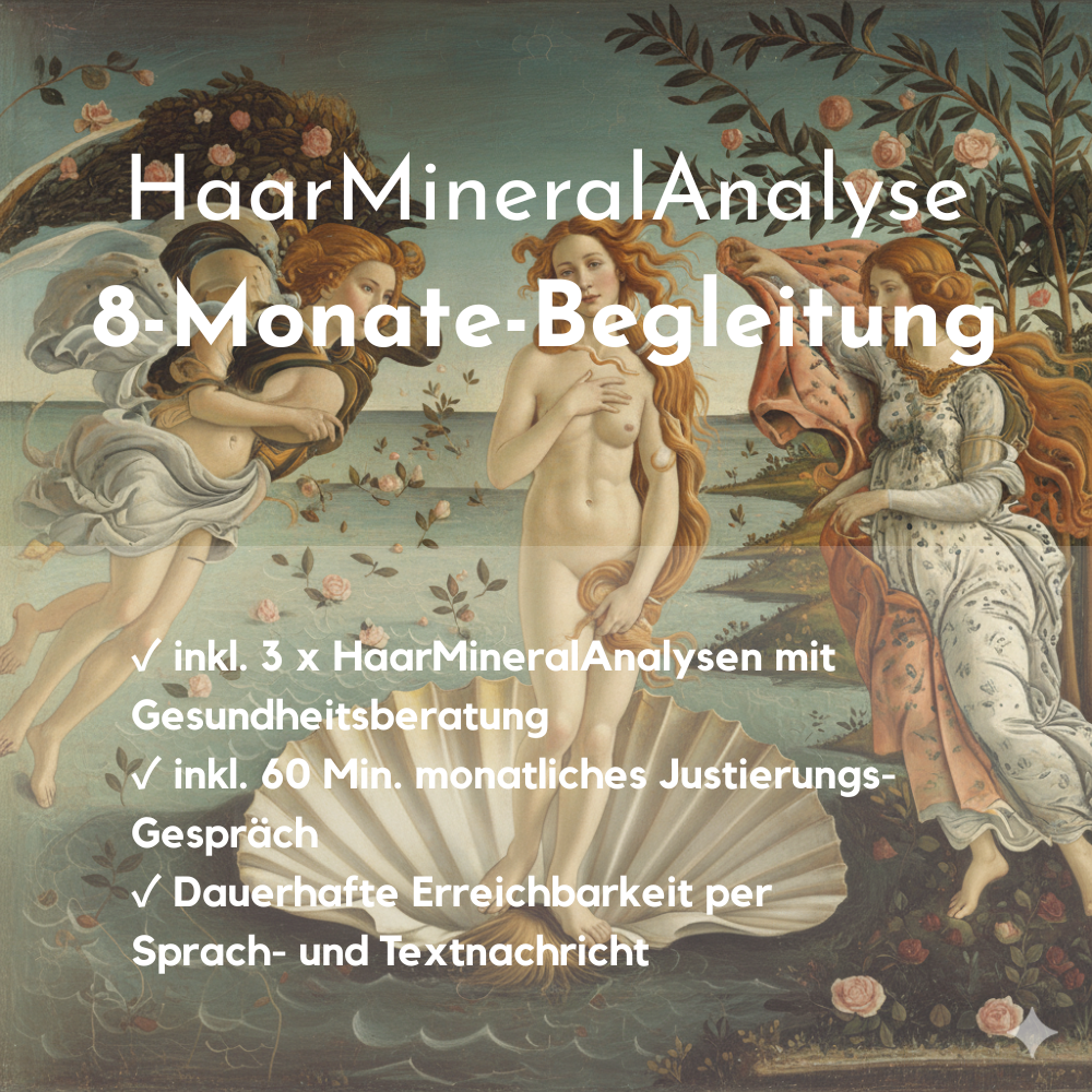 Ein Bild mit weiblicher Nacktheit vor einem Meer, umgeben von Bäumen und Blumen, im Stil des Renaissance-Malers Sandro Botticelli.
