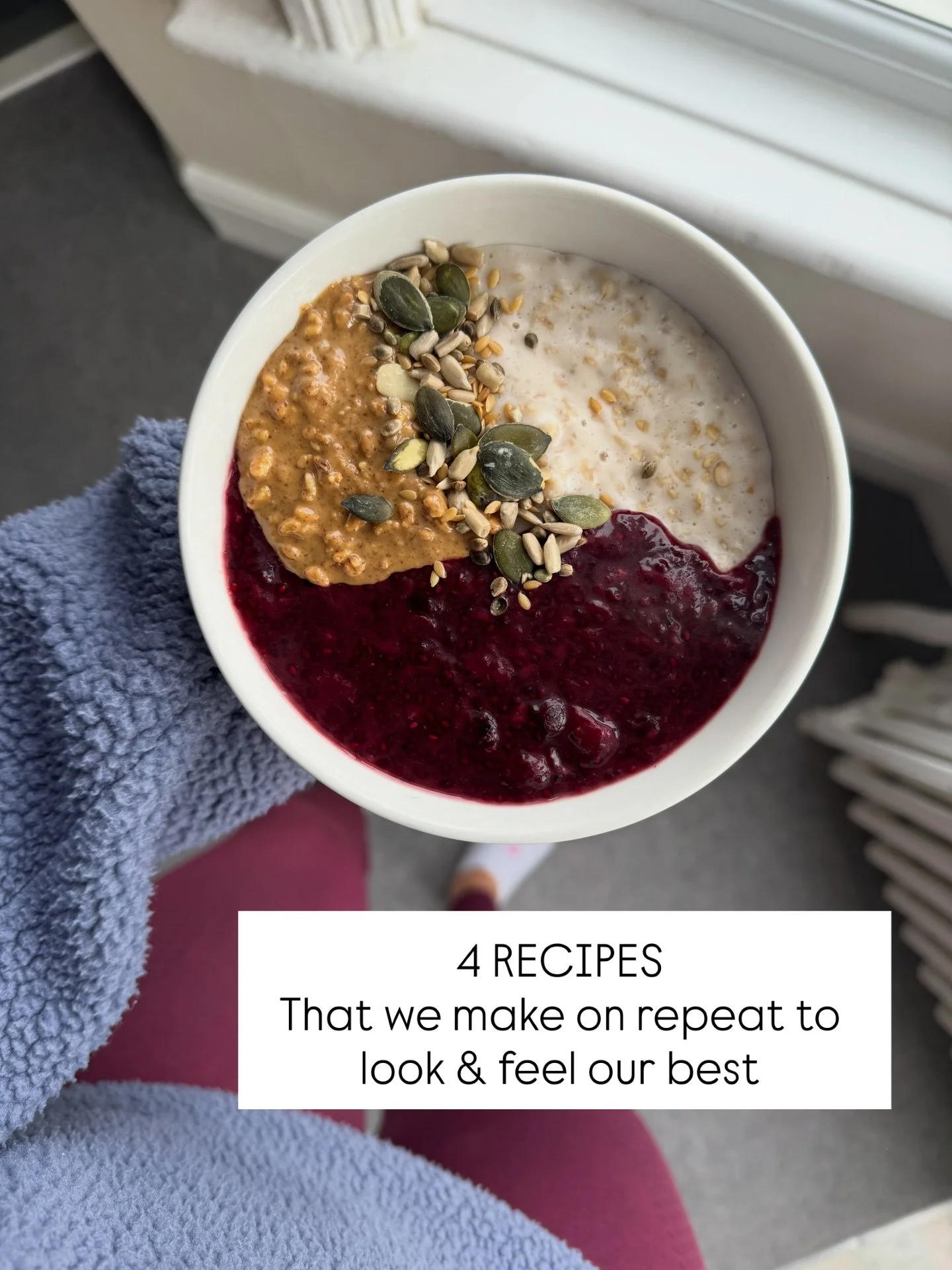 FIT &amp; Fuelled Recipes ✨

Here are 4 recipes of meals/snacks we eat on repeat to look &amp; feel our best. 

These are simple, easy, repeatable meals that fuel our lifting, running &amp; everyday life. 

If you want to actually see progress in &am