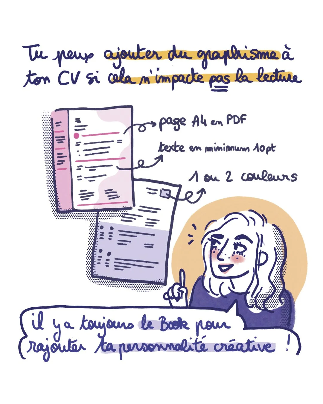 BD expliquant comment créer un portfolio de designer avec 3 conseils pour trouver un stage