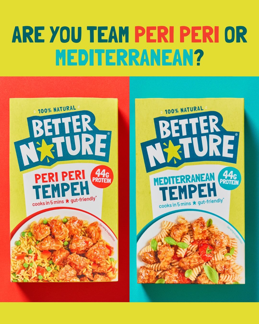 Team Peri Peri or Team Mediterranean? 

We&rsquo;re not here to tell you which is better. But we will tell you that both are 20% off at Tesco right now (just &pound;2.15 a pack!!).

Spicy, bold heat or sun-drenched herbs and tomato &mdash; drop your 