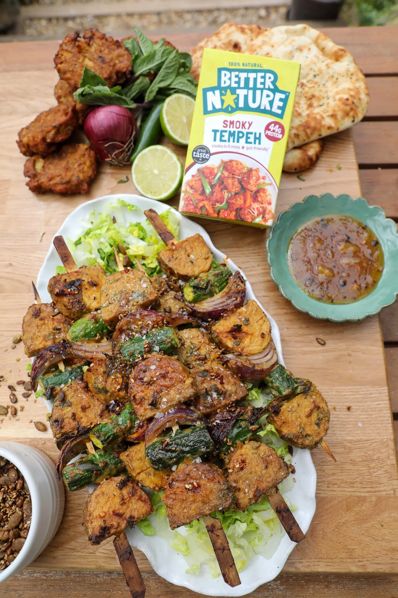 Smoky Satay Tempeh Skewers