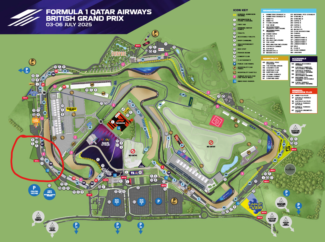 Silverstone F1 map