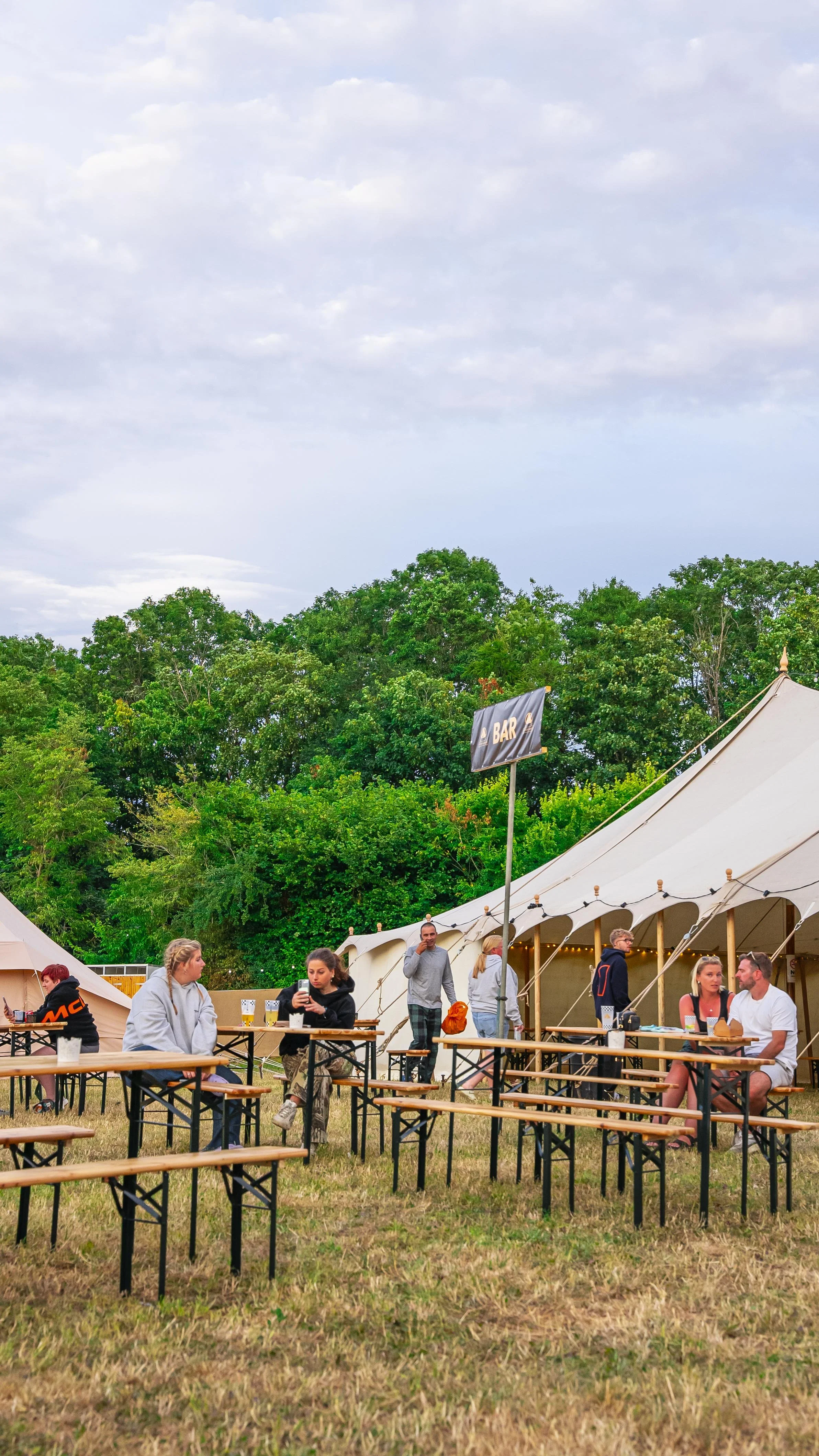 Entertainment zones at pitstop glamping