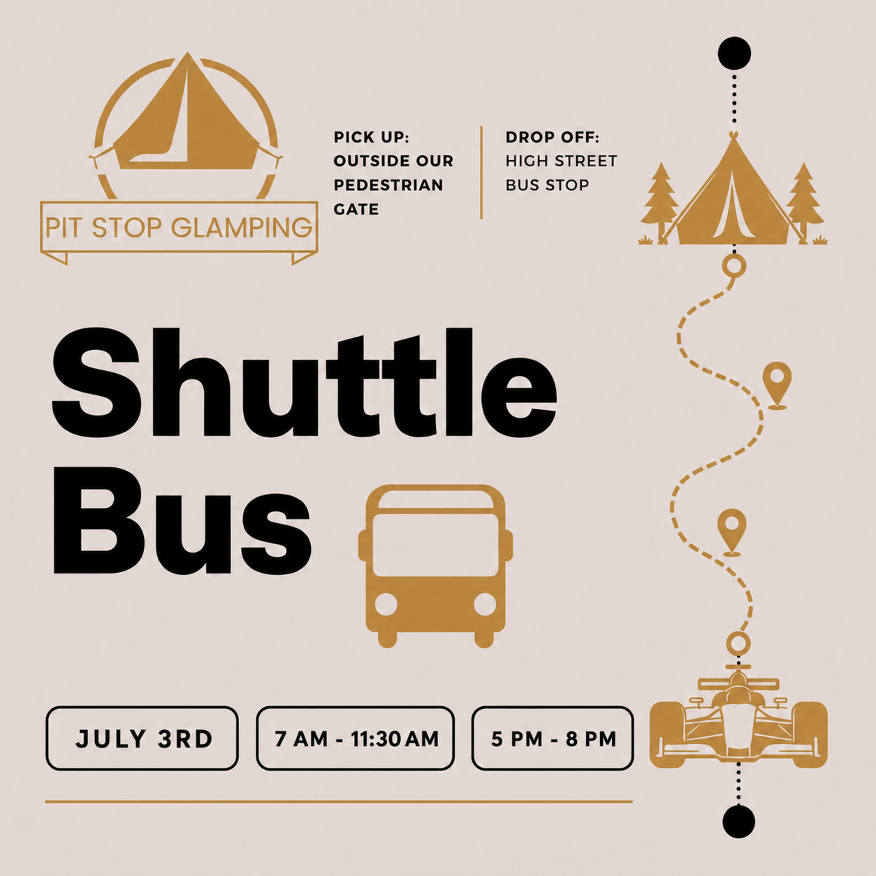 Friday Circuit Shuttle Bus – Return Journey