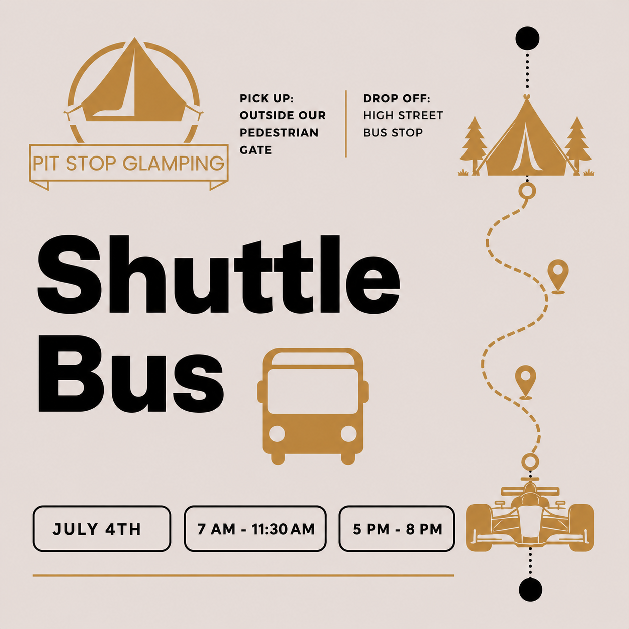 Saturday Circuit Shuttle Bus – Return Journey