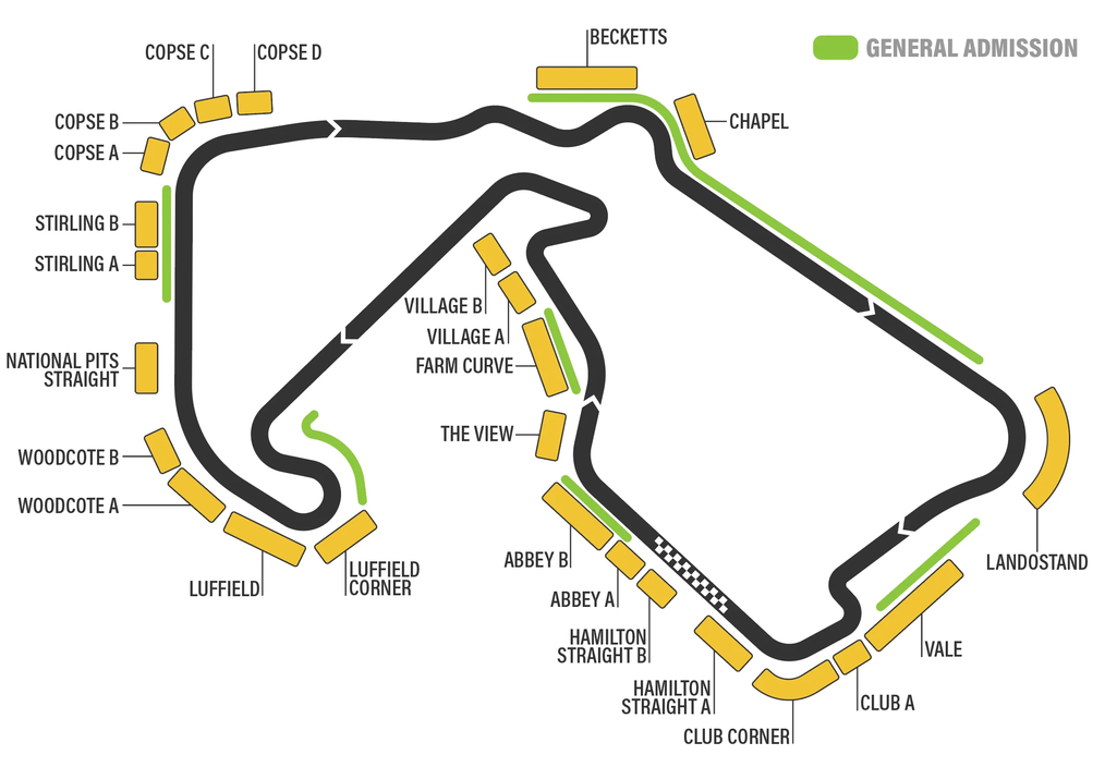 Silverstone grandstand map 2027