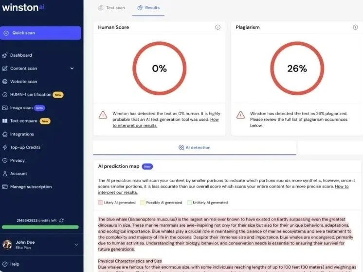 GoWinston.ai — AI Detection (December 12, 2025) 