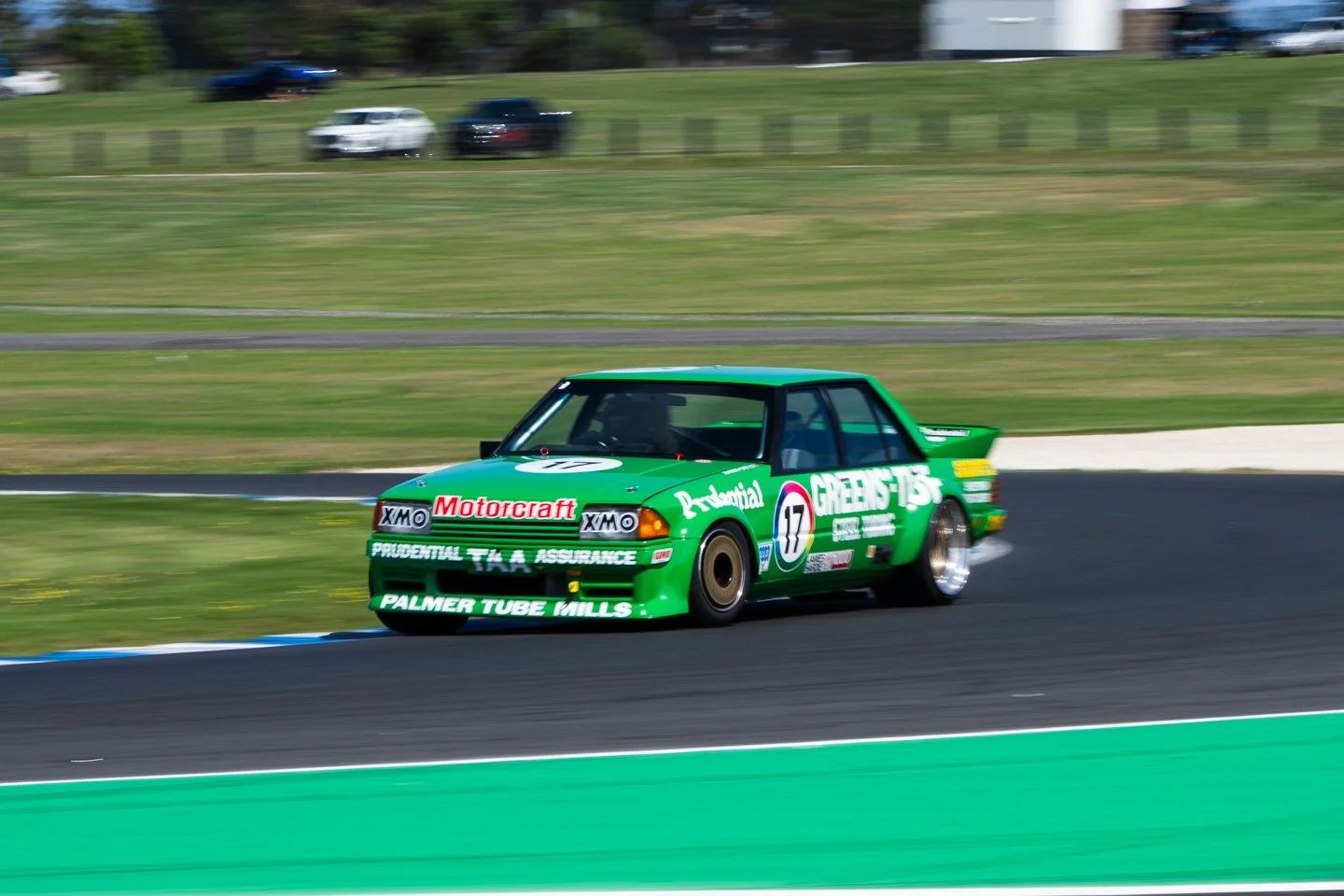 Greens-Tuf Ford XE Falcon touring car racing at Phillip Island