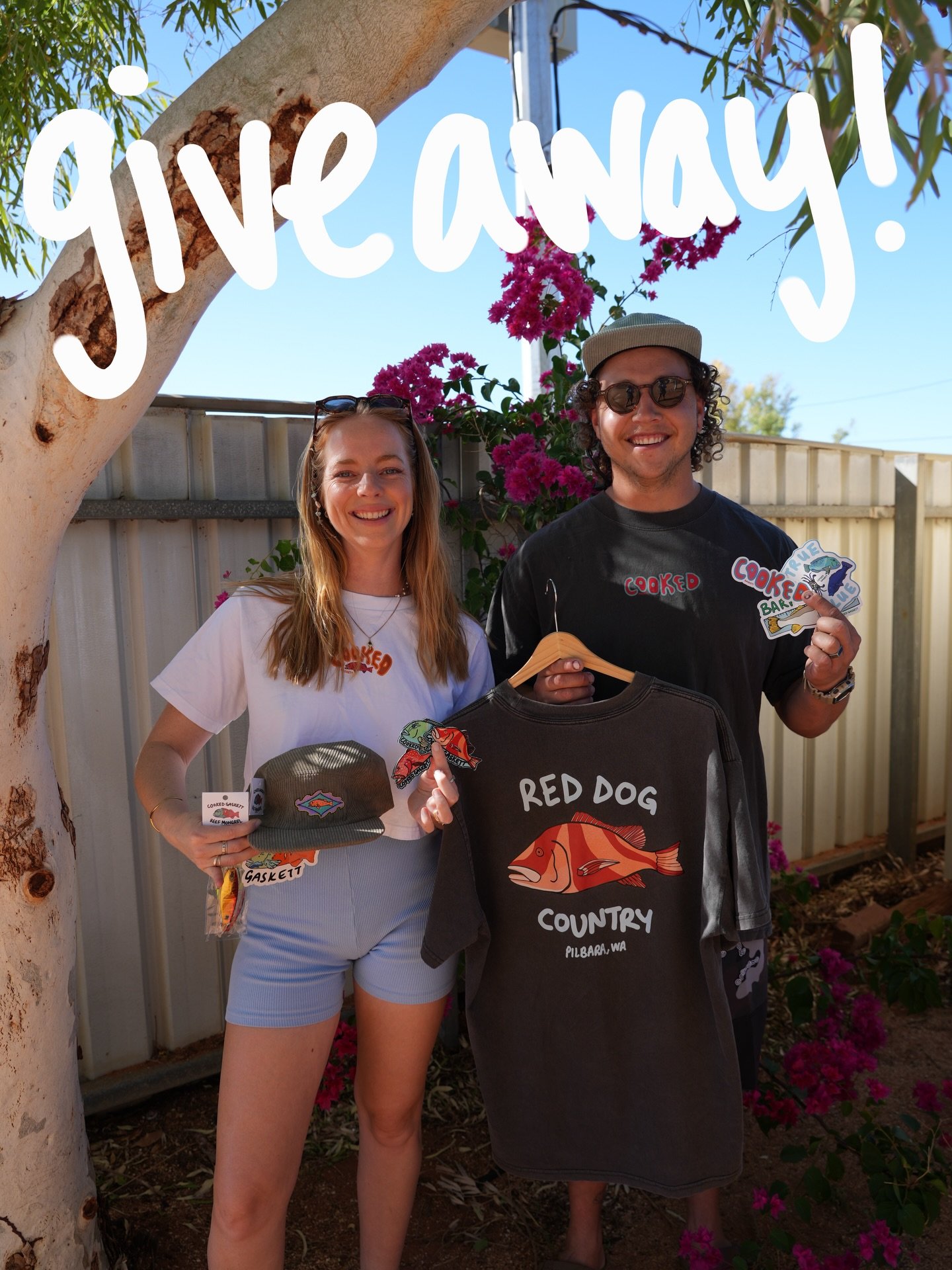 🎣 GIVEAWAY TIME 🐠

1 lucky winner will win:
&bull; 1 x shirt of their choosing
&bull; 3 x Velcro fish patches
&bull; 4 x Cooked Gaskett stickers
&bull; 2 x Reef Mongrel jigs
&bull; 1 x Cooked Gaskett lid 

To enter:
&bull; Follow our page
&bull; Li
