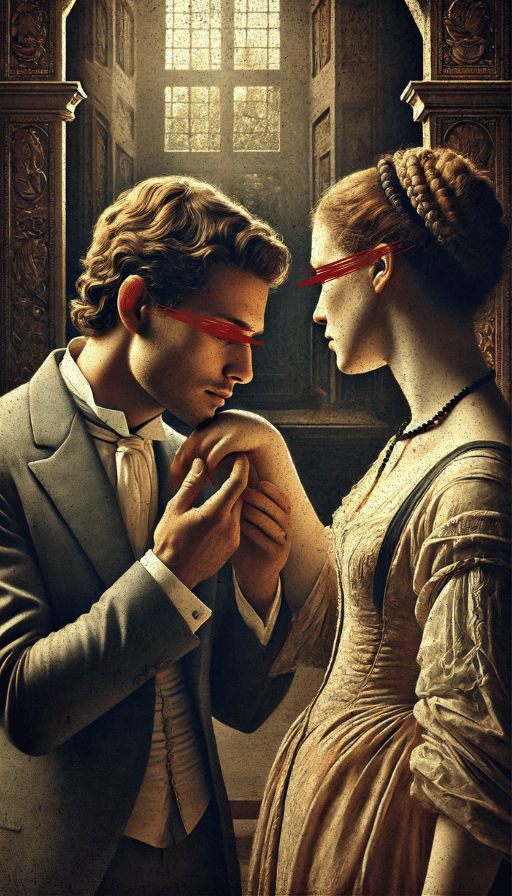 Man kissing the hand of a lady