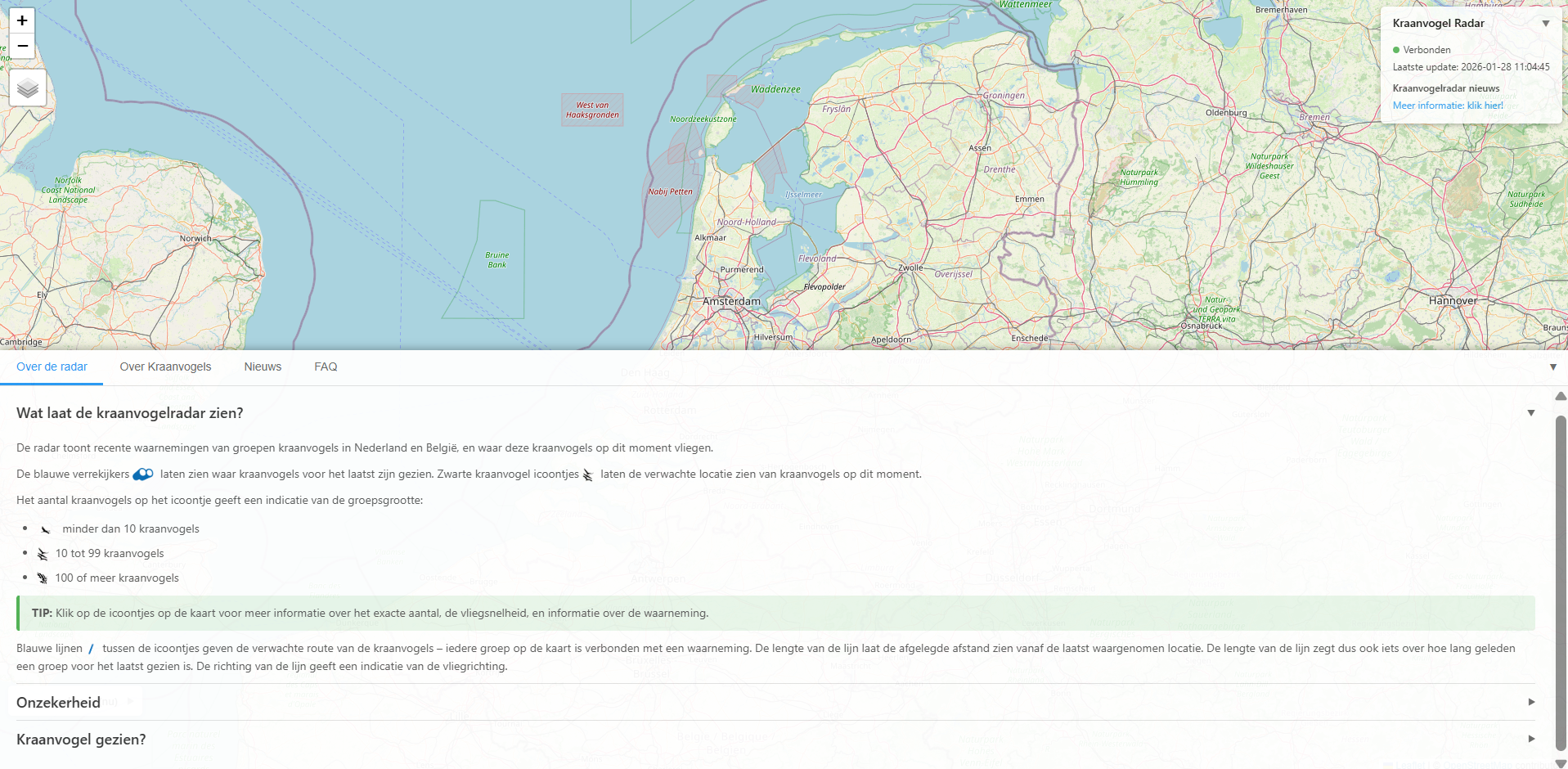Crane Migration Radar after the Hackathon – Going live soon!