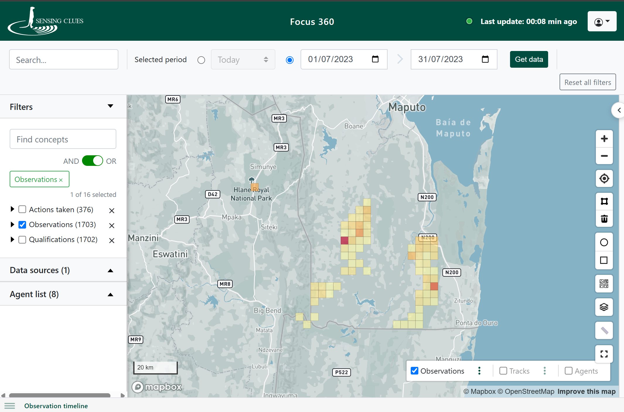 Focus 360: Observation Heatmap