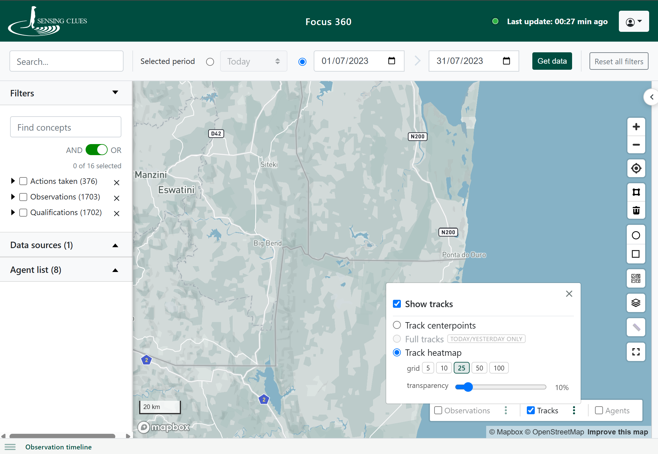 Focus 360: Tracks Toolbar