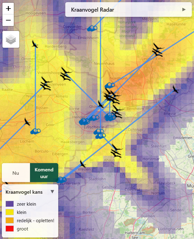 The expected likelihood for the coming hour