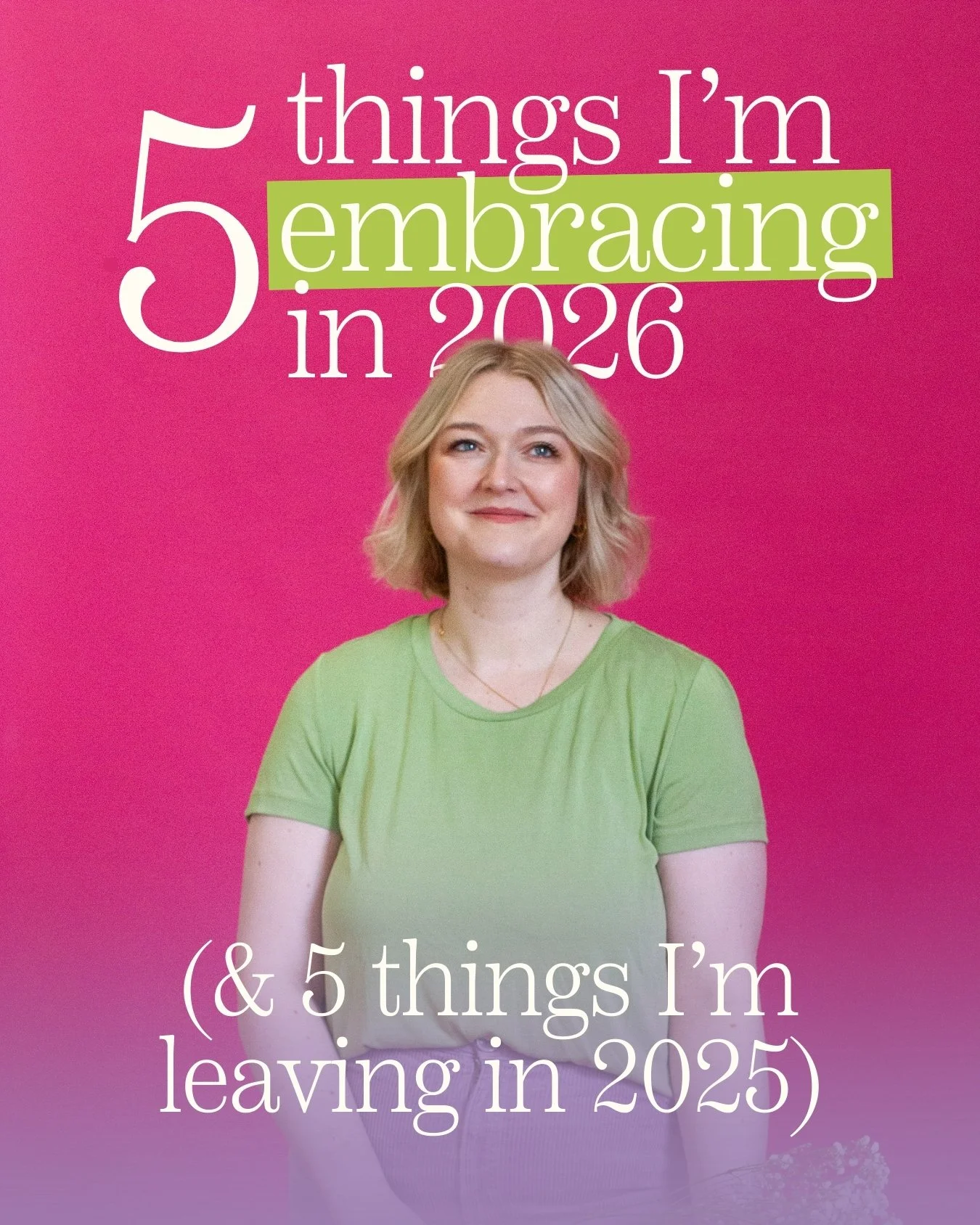 I'm less of a yearly goals gal the longer I find myself running this business of mine and feeling content with what I've built... 

But I love using this time to reflect on what is and isn't working for me and what I can embrace to feel even more con