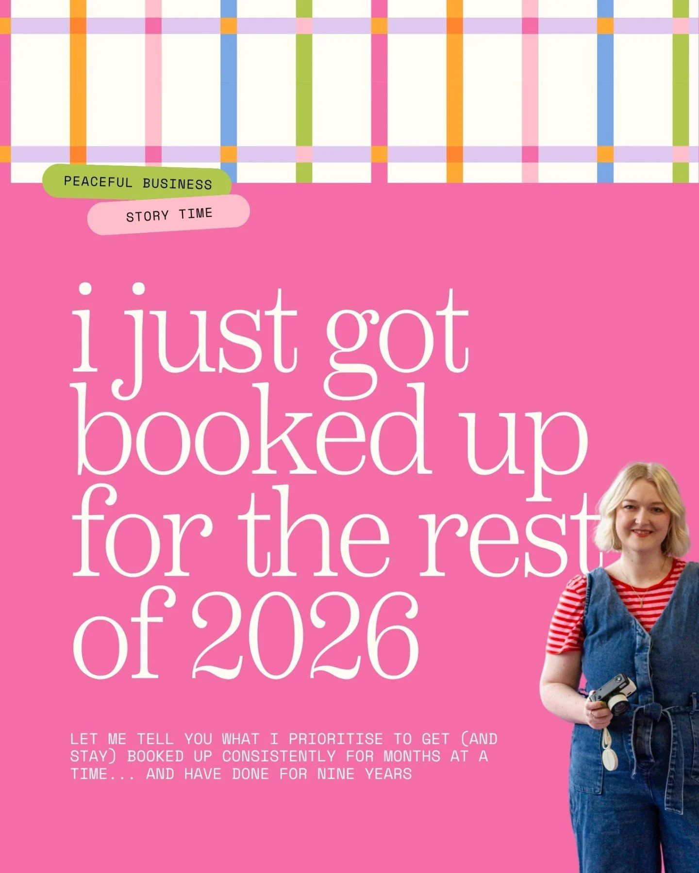 Back with a milestone... except the thing I love about my business is that being booked up (peacefully, of course!) has become the norm 🥳

And it's not an accident - it's through having a strategy that prioritises steady bookings which come with con