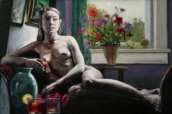 "Cool Noon" oil on canvas approx 20" x 14"