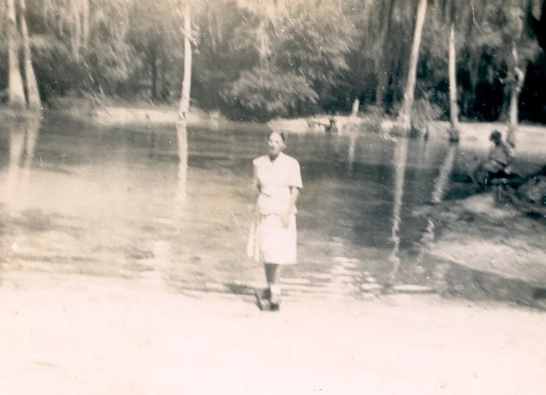 Maude Barron Fletcher at Hart Springs in 1945.jpg