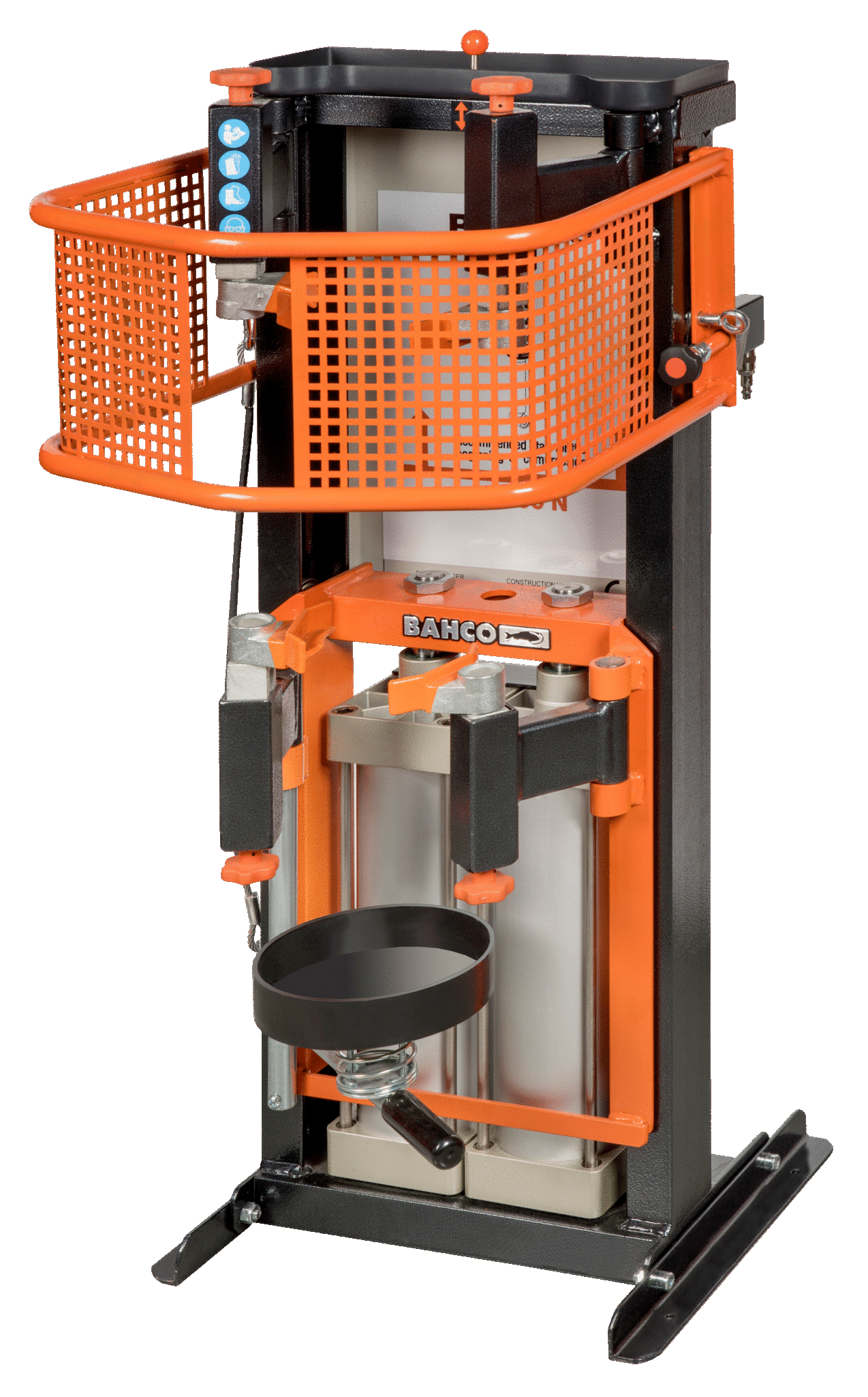 Machine de rechargement pour cartouche de tube à essai, de couleur noire et orange.