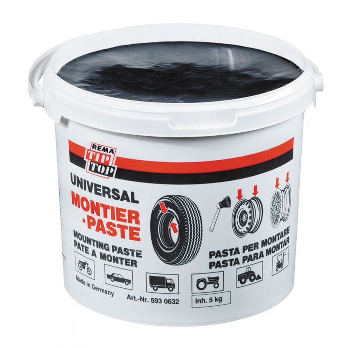 Pâte à Pneu Noire - Seau de 5 kg