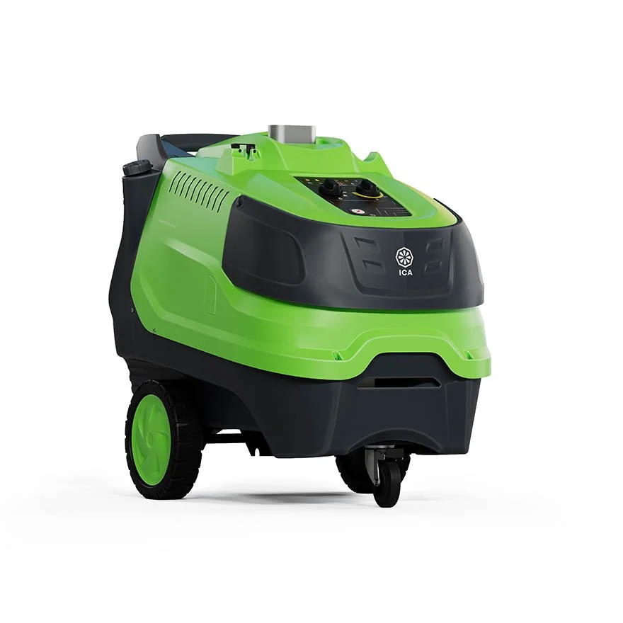 Nettoyeur haute pression vert et noir avec roulettes