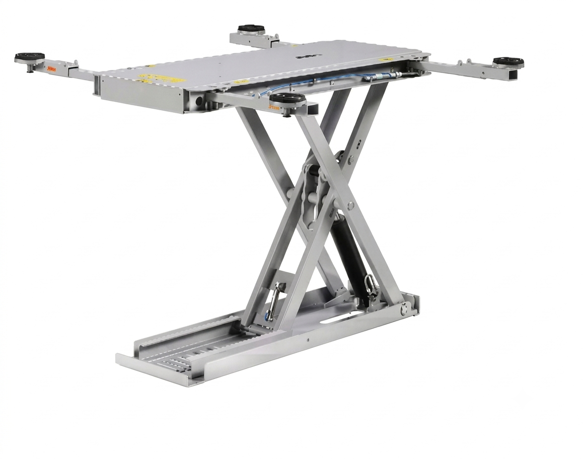 Table élévatrice pour les carrossiers.