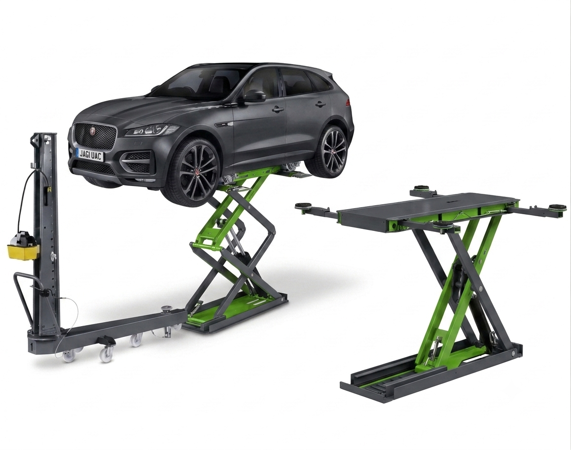 Banc de redressage rapide et table élévatrice pour les carrossiers.